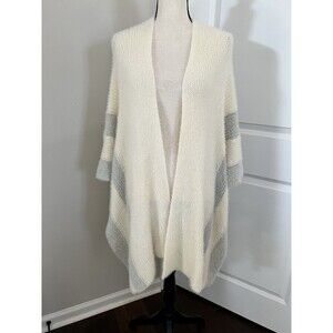 Anthropologie Saturday Sunday Kimono Sweater Ivory And Gray One Size EUC